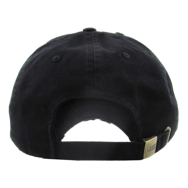 Vintage Distressed USA Baseball Cap, Black