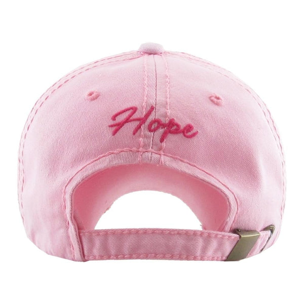 Vintage Distressed Breast Cancer Awareness Baseball Cap, Pink