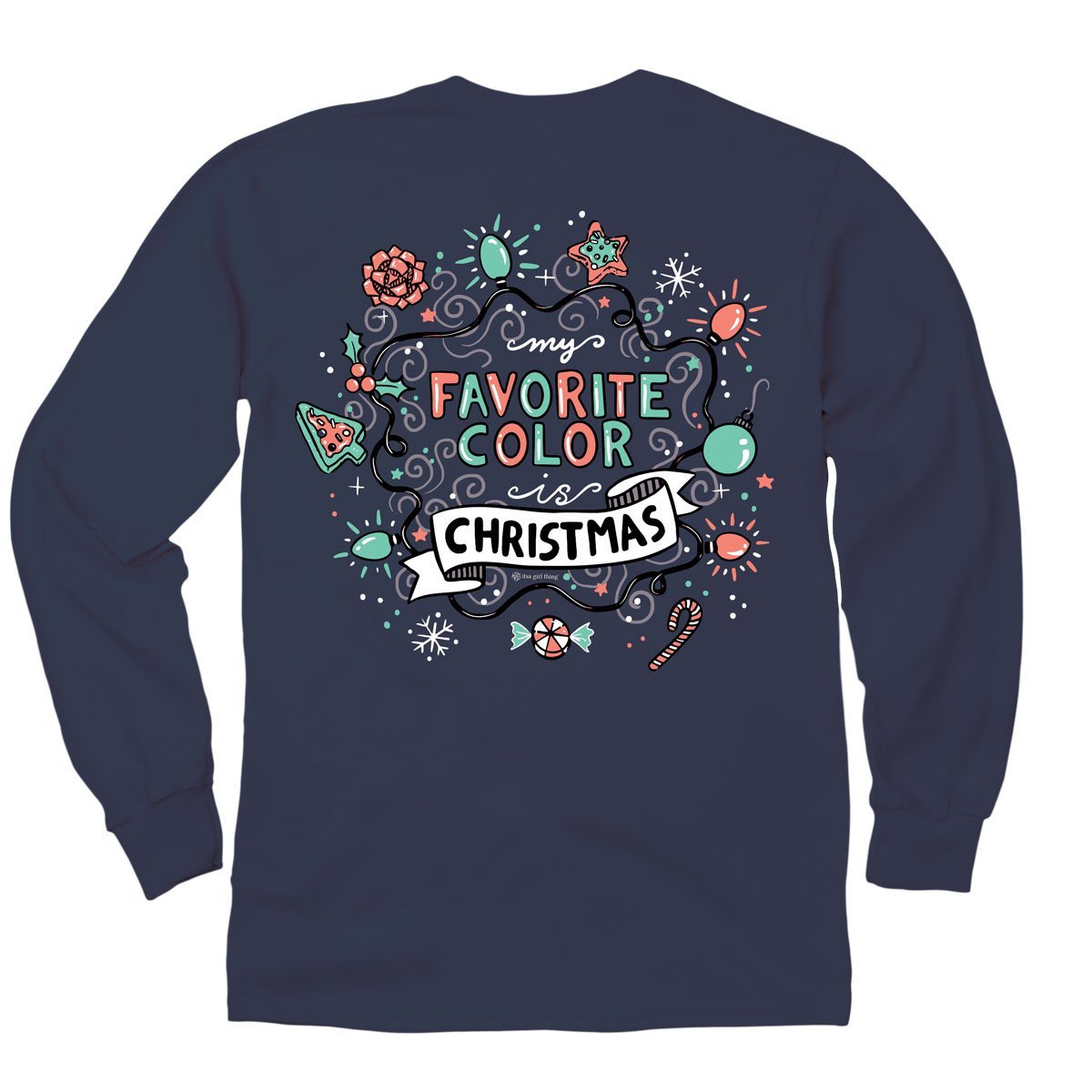 Favorite Christmas Color Long Sleeve Tee, Youth