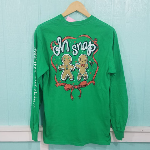 Oh Snap Gingerbread Long Sleeve Tee, Youth