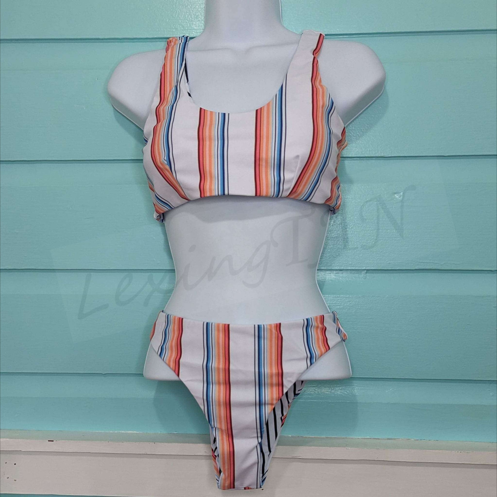 Two Piece, Stripes, Medium