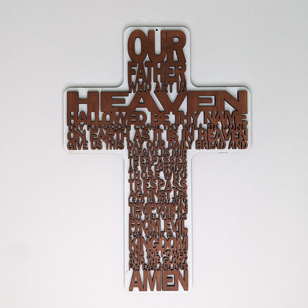 Wood Engraved Cross 12"x17"