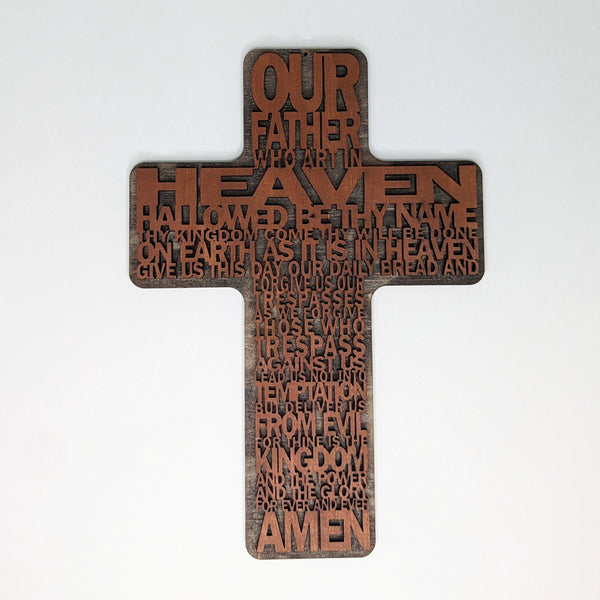 Wood Engraved Cross 8.5"x12"