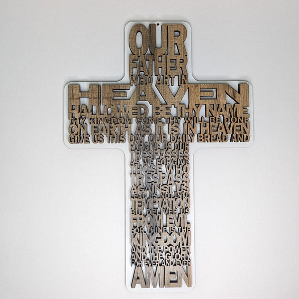 Wood Engraved Cross 12"x17"
