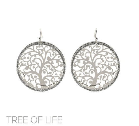 THE FILIGREE TREE OF LIFE EARRINGS | RHODIUM