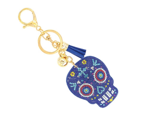 THE DAY OF THE DEAD KEY CHAIN | BLUE