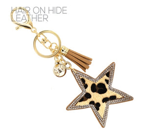 THE CRYSTAL STAR KEYCHAIN | LEOPARD