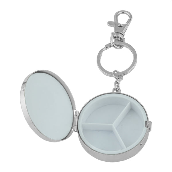 THE STAR PILL BOX KEY CHAIN | TURQUOISE