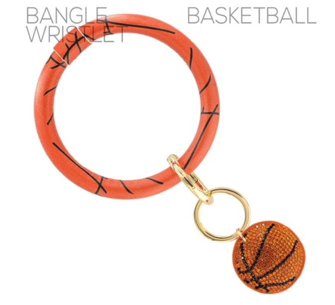 THE CRYSTAL BASKETBALL BANGLE KEY CHAIN