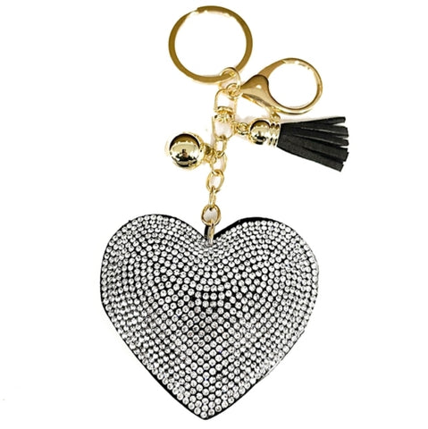 THE CRYSTAL HEART KEY CHAIN | BLACK