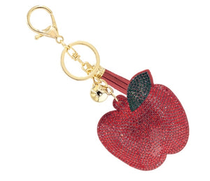 THE CRYSTAL APPLE KEY CHAIN | RED/GREEN