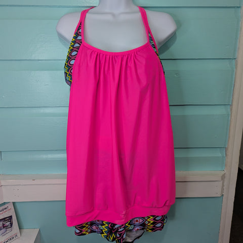 Tankini, Hot Pink, 3XL