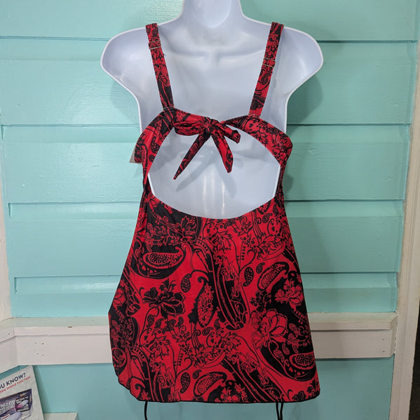 Tankini, Red and Black, M