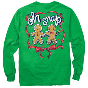 Oh Snap Gingerbread Long Sleeve Tee, Youth