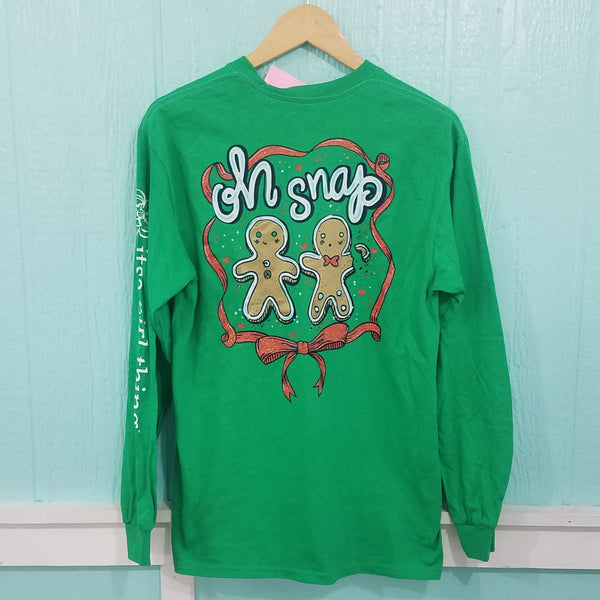 Oh Snap Gingerbread Long Sleeve Tee